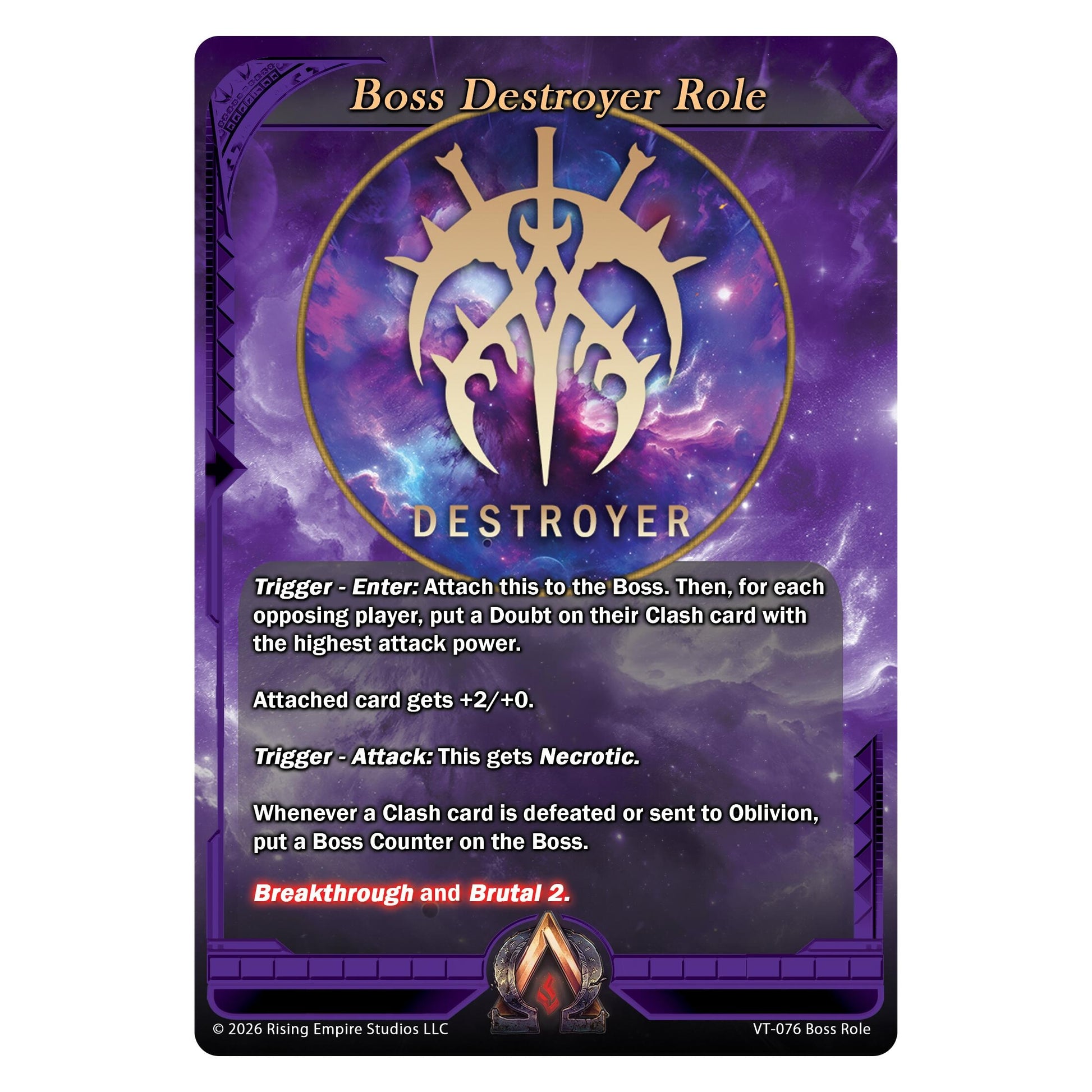 Image for Boss Destroyer Role Card (VT-076) - Alpha Clash