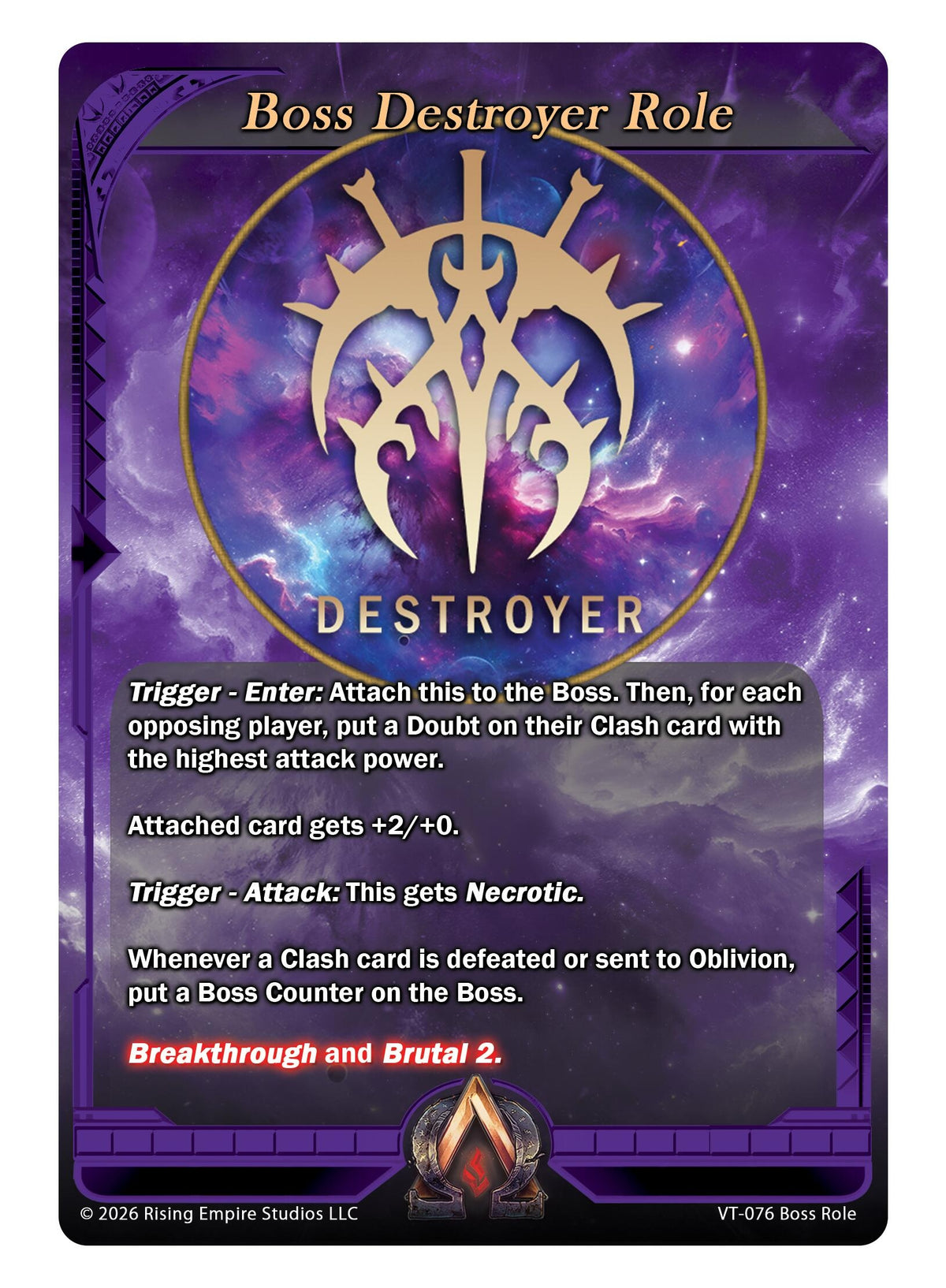 Image for Boss Destroyer Role Card (VT-076) - Alpha Clash