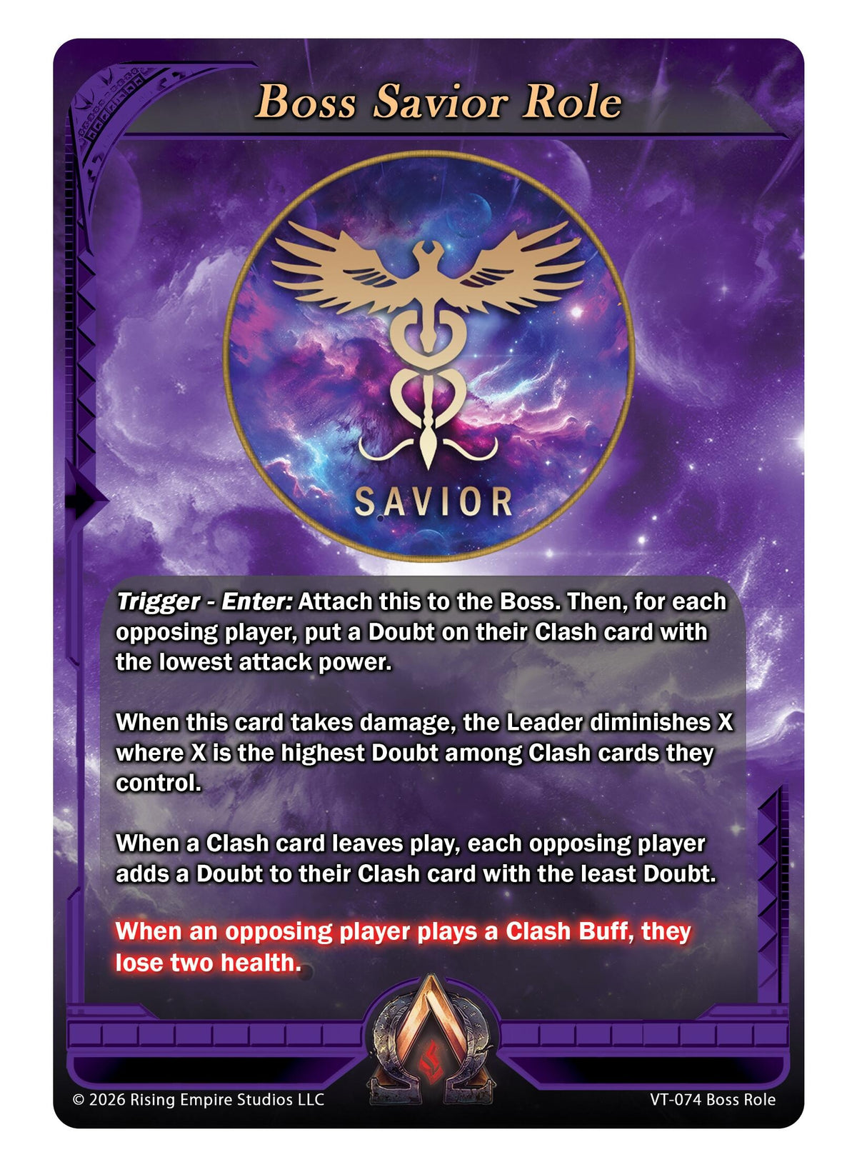 Image for Boss Savior Role Card (VT-074) - Alpha Clash