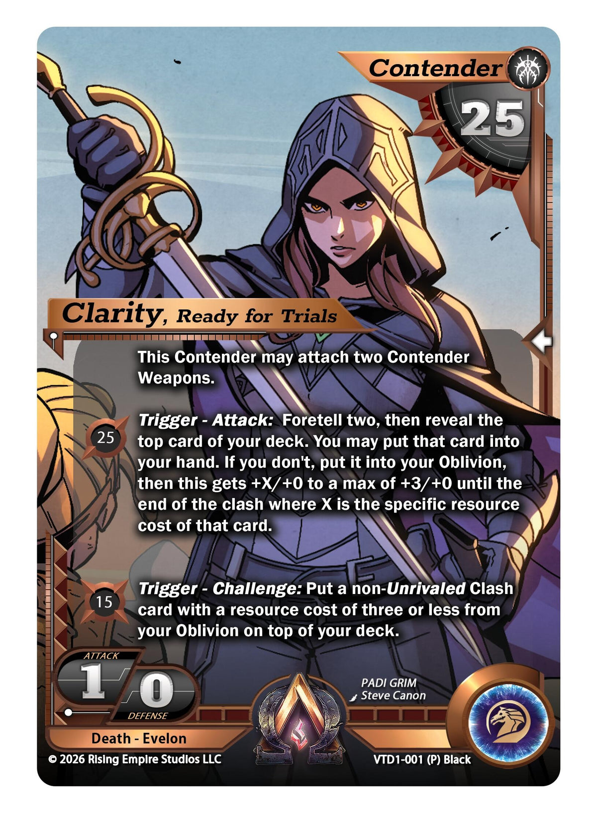 Image for Clarity, Ready for Trials (VTD1-001 (P) Black) - Alpha Clash