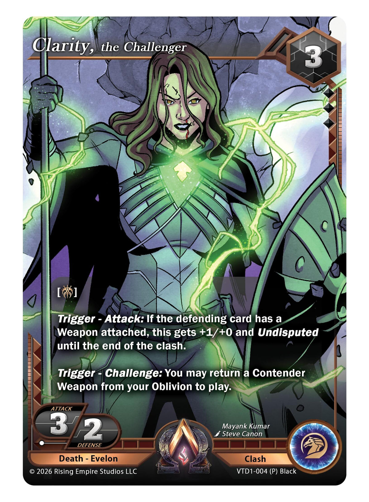Image for Clarity, the Challenger (VTD1-004 (P) Black) - Alpha Clash