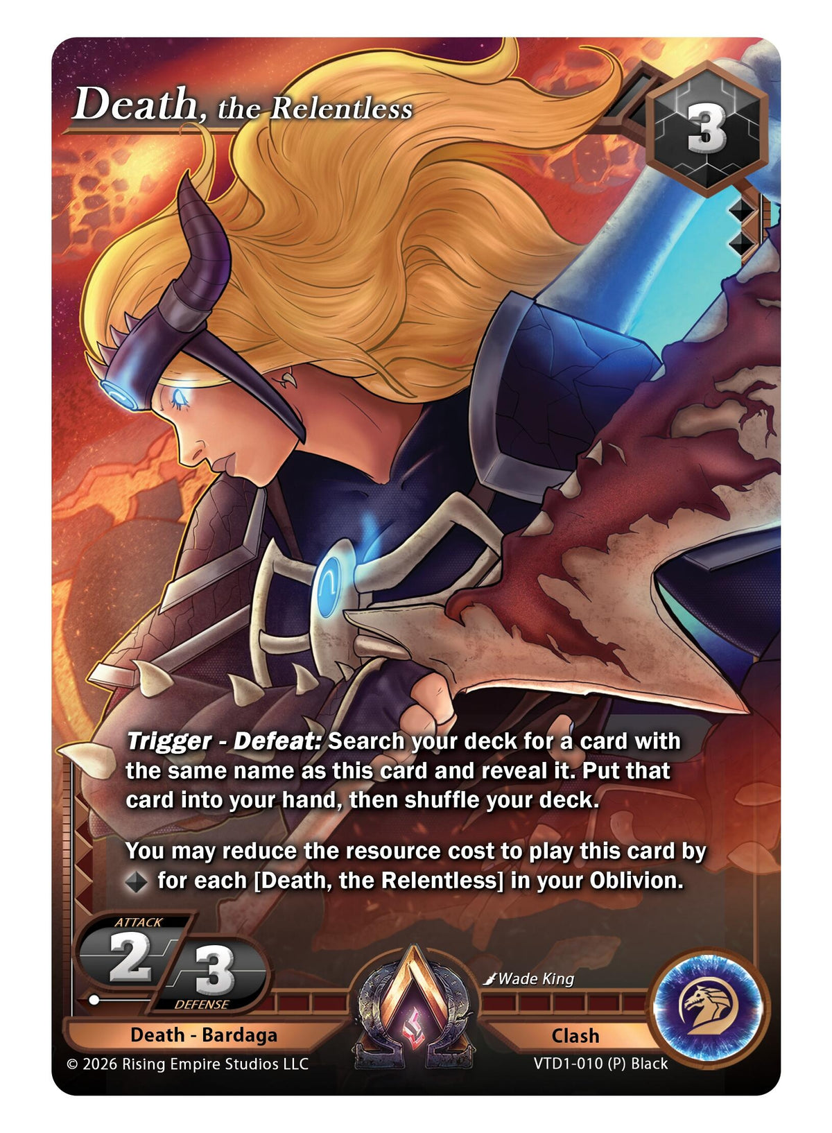 Image for Death, the Relentless (VTD1-010 (P) Black) - Alpha Clash