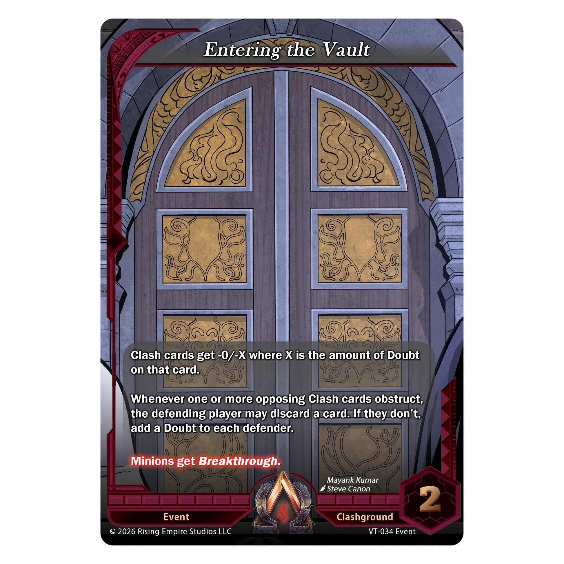Image for Entering the Vault (VT-034) - Alpha Clash