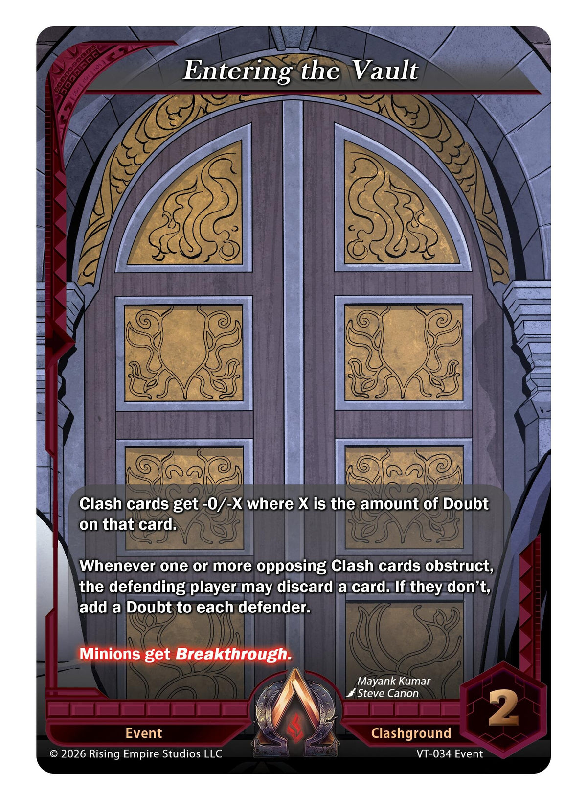 Image for Entering the Vault (VT-034) - Alpha Clash