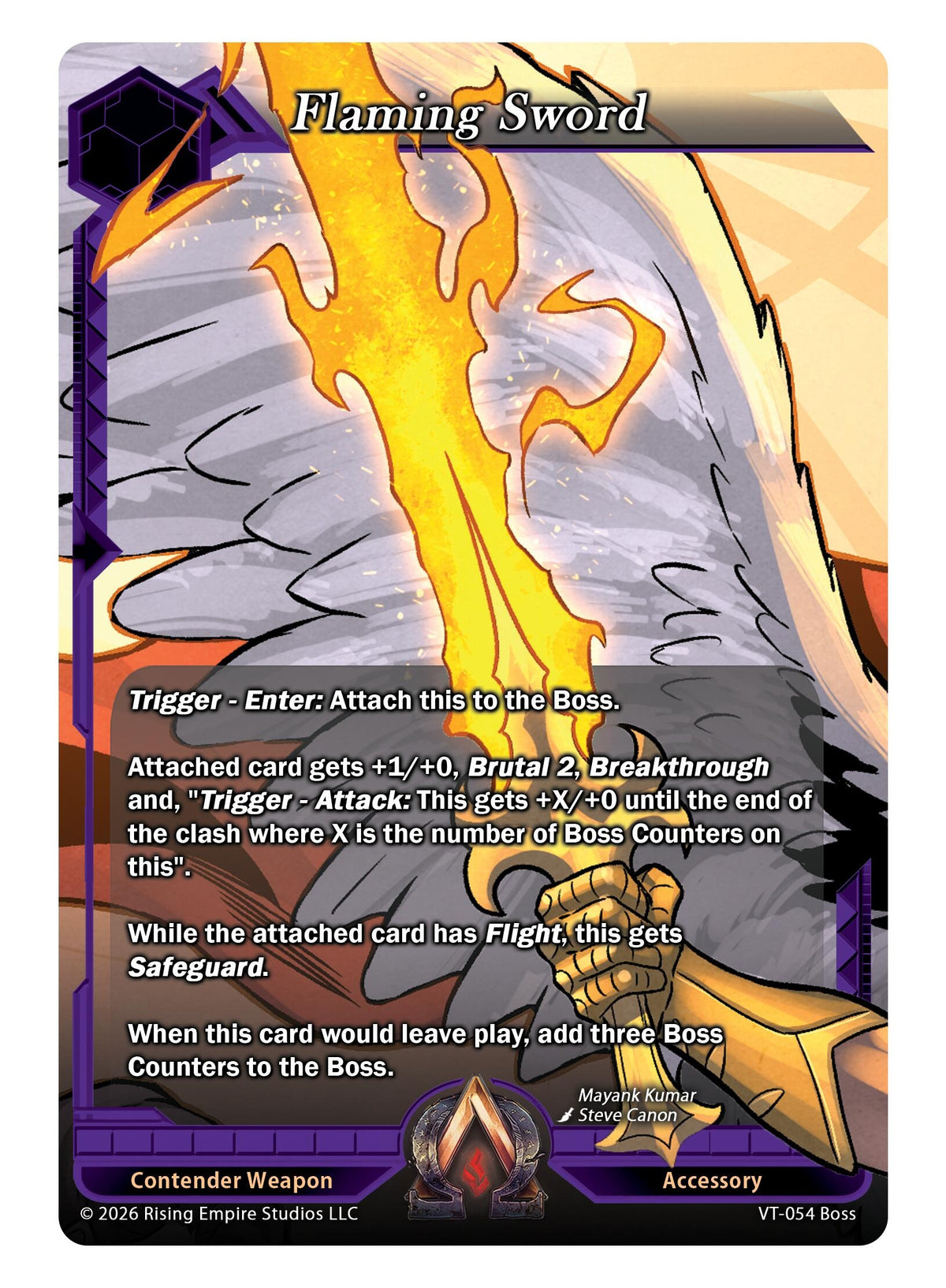 Image for Flaming Sword (VT-054) - Alpha Clash