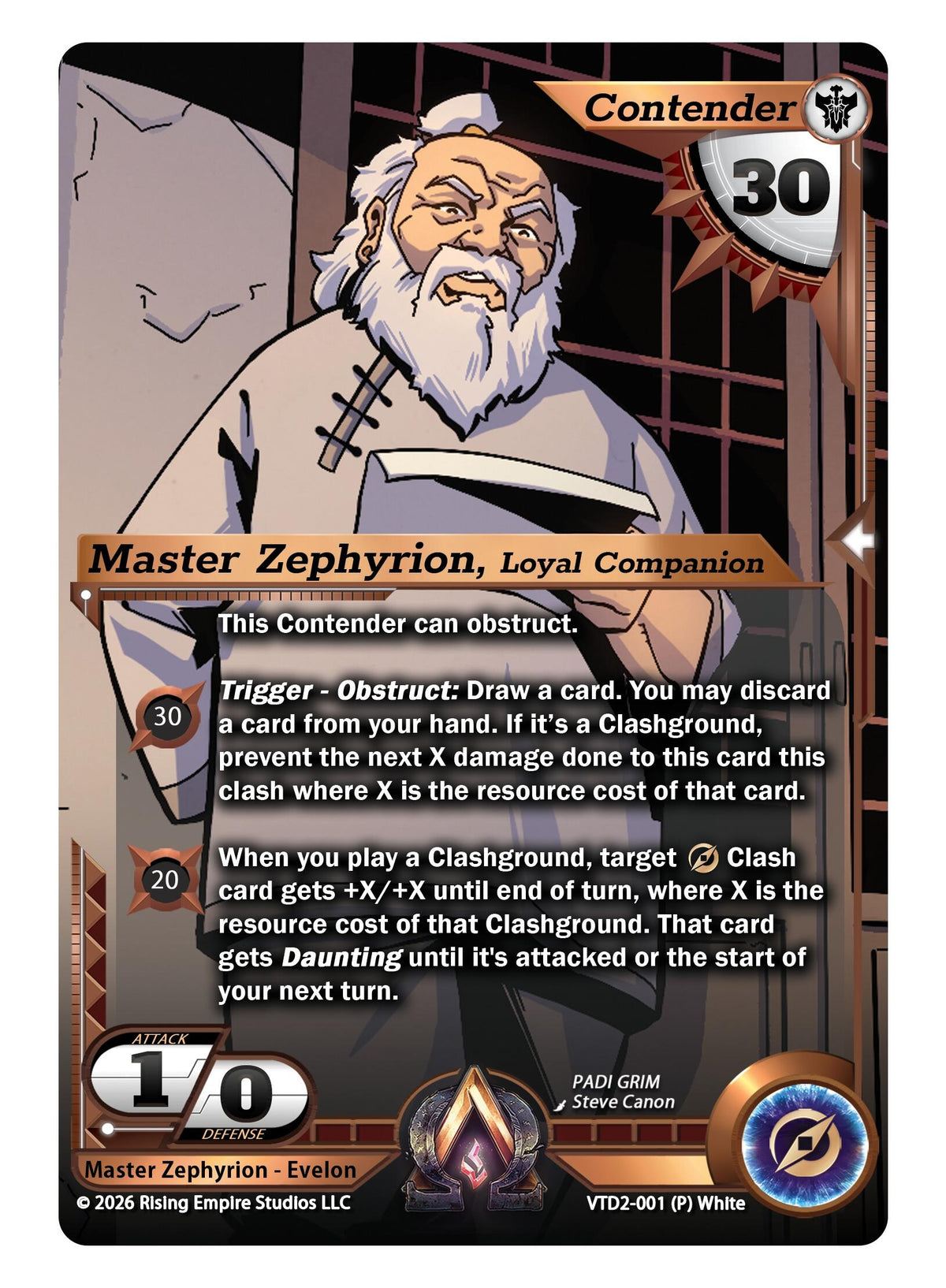Image for Master Zephyrion, Loyal Companion (VTD2-001 (P) White) - Alpha Clash