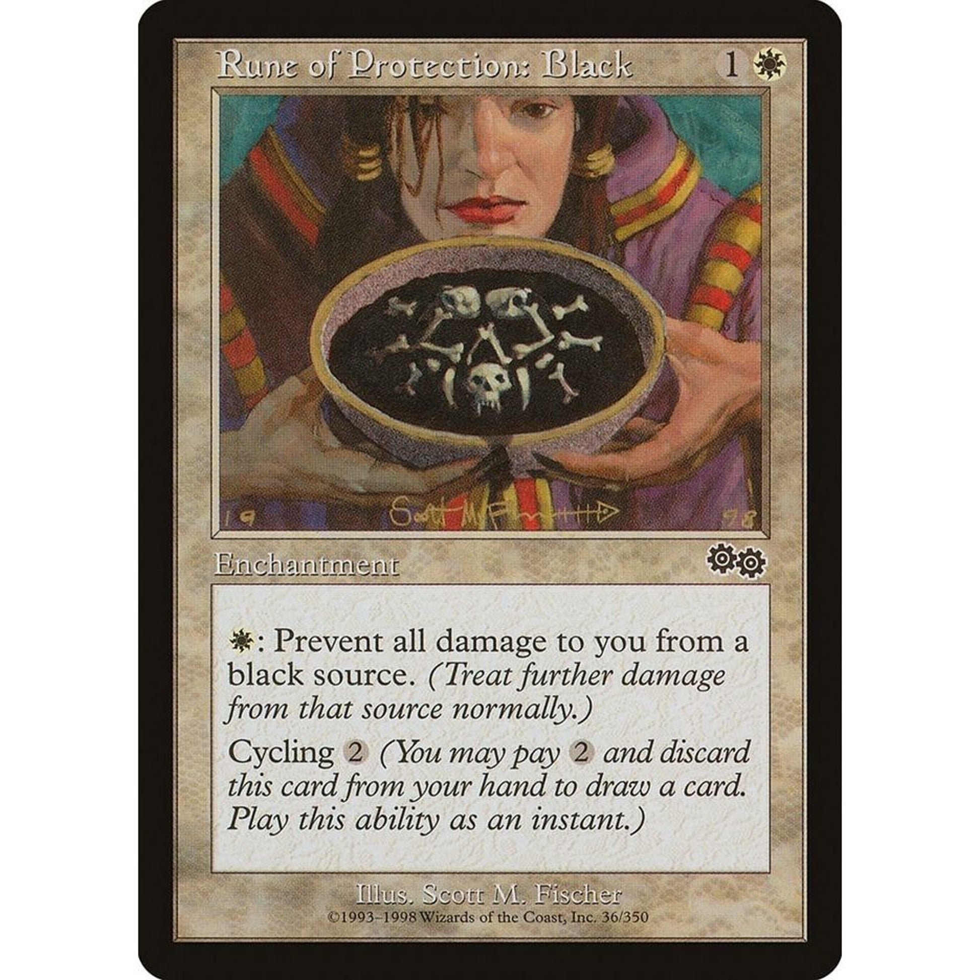 Image for Rune of Protection: Black (36) (USG) - Magic: The Gathering