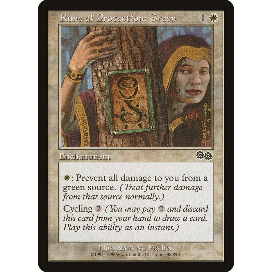 Image for Rune of Protection: Green (38) (USG) - Magic: The Gathering