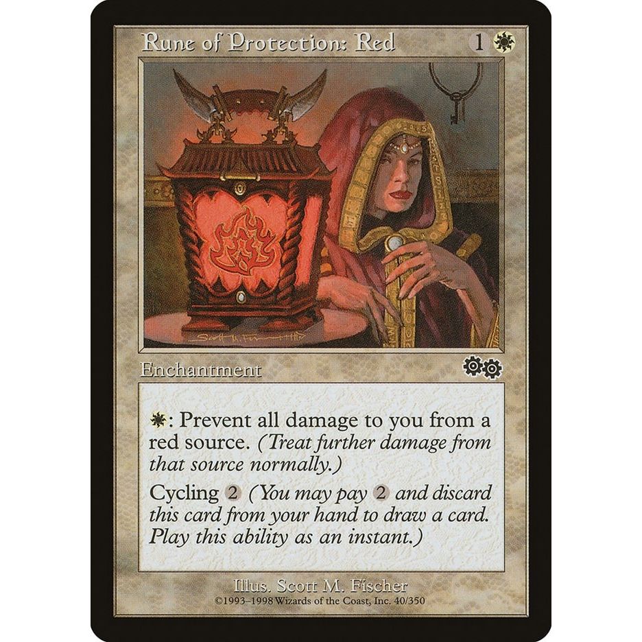 Image for Rune of Protection: Red (40) (USG) - Magic: The Gathering