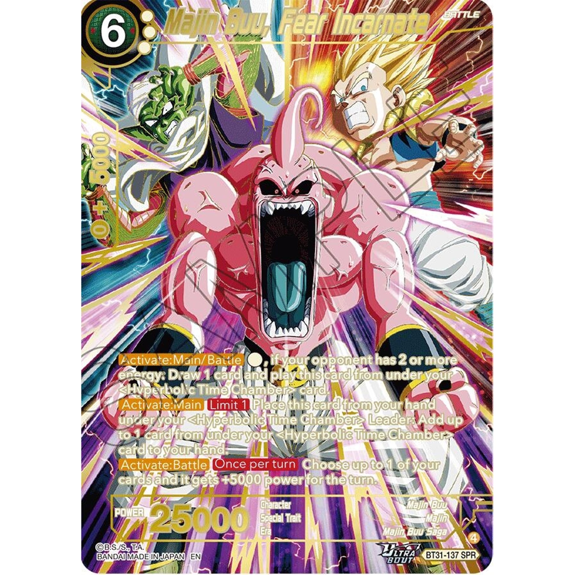 Image for Majin Buu, Fear Incarnate (SPR) (BT31-137) (BT31) - Dragon Ball Super: Masters