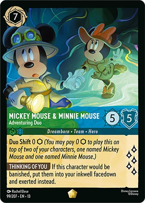 Image for Mickey Mouse & Minnie Mouse - Adventuring Duo (99/207) (13) - Disney Lorcana