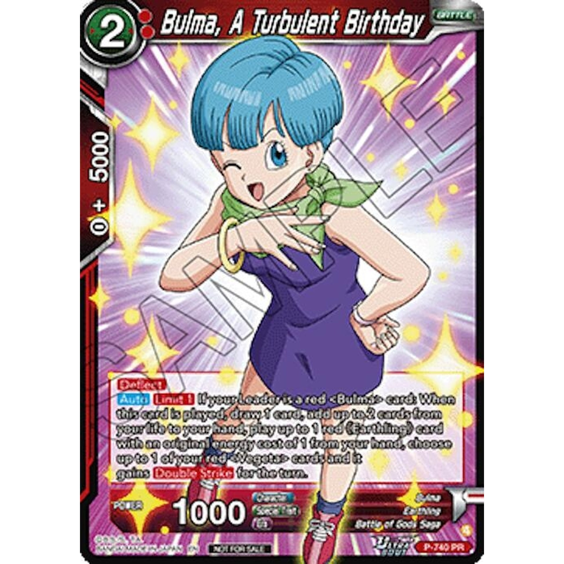 Image for Bulma, A Turbulent Birthday (Ultra-Bout Series Tournament Pack Vol.3) (P-740) (TPR) - Dragon Ball Super: Masters