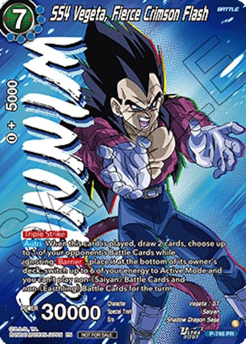 Image for SS4 Vegeta, Fierce Crimson Flash (Ultra-Bout Series Tournament Pack Vol.3) (Winner) (P-746) (TPR) - Dragon Ball Super: Masters