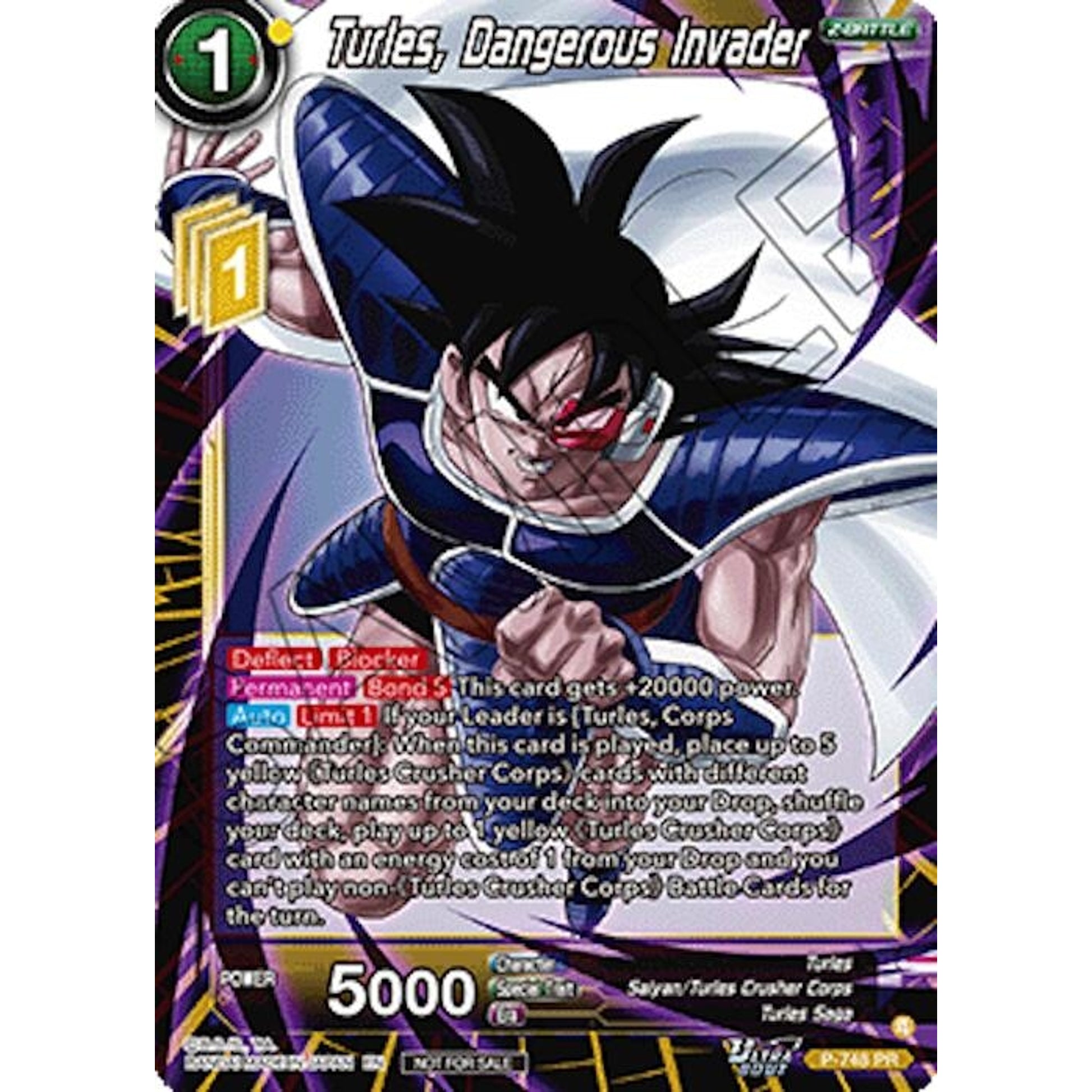 Image for Turles, Dangerous Invader (Ultra-Bout Series Tournament Pack Vol.3) (P-748) (TPR) - Dragon Ball Super: Masters