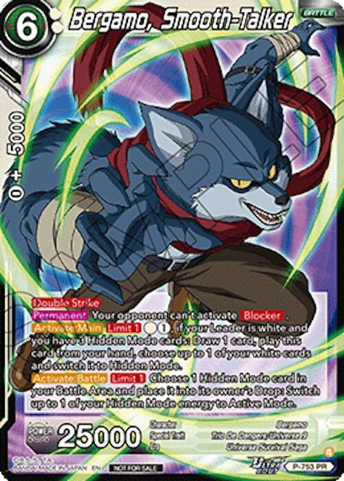 Image for Bergamo, Smooth-Talker (Ultra-Bout Series Tournament Pack Vol.3) (P-753) (TPR) - Dragon Ball Super: Masters