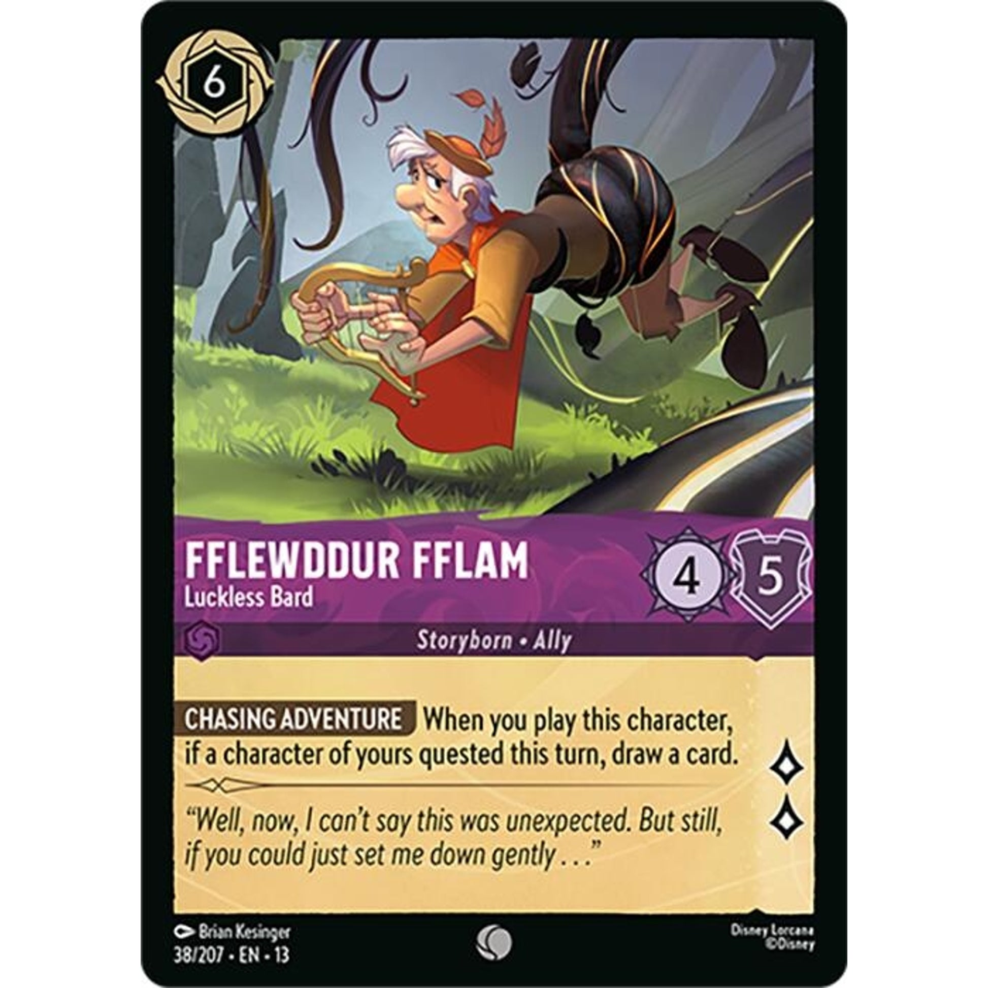 Image for Fflewddur Fflam - Luckless Bard (38/207) (13) - Disney Lorcana