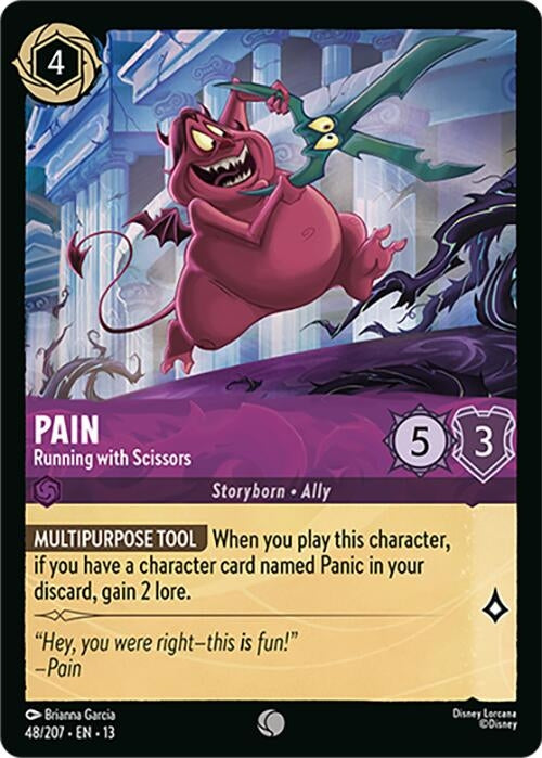 Image for Pain - Running with Scissors (48/207) (13) - Disney Lorcana