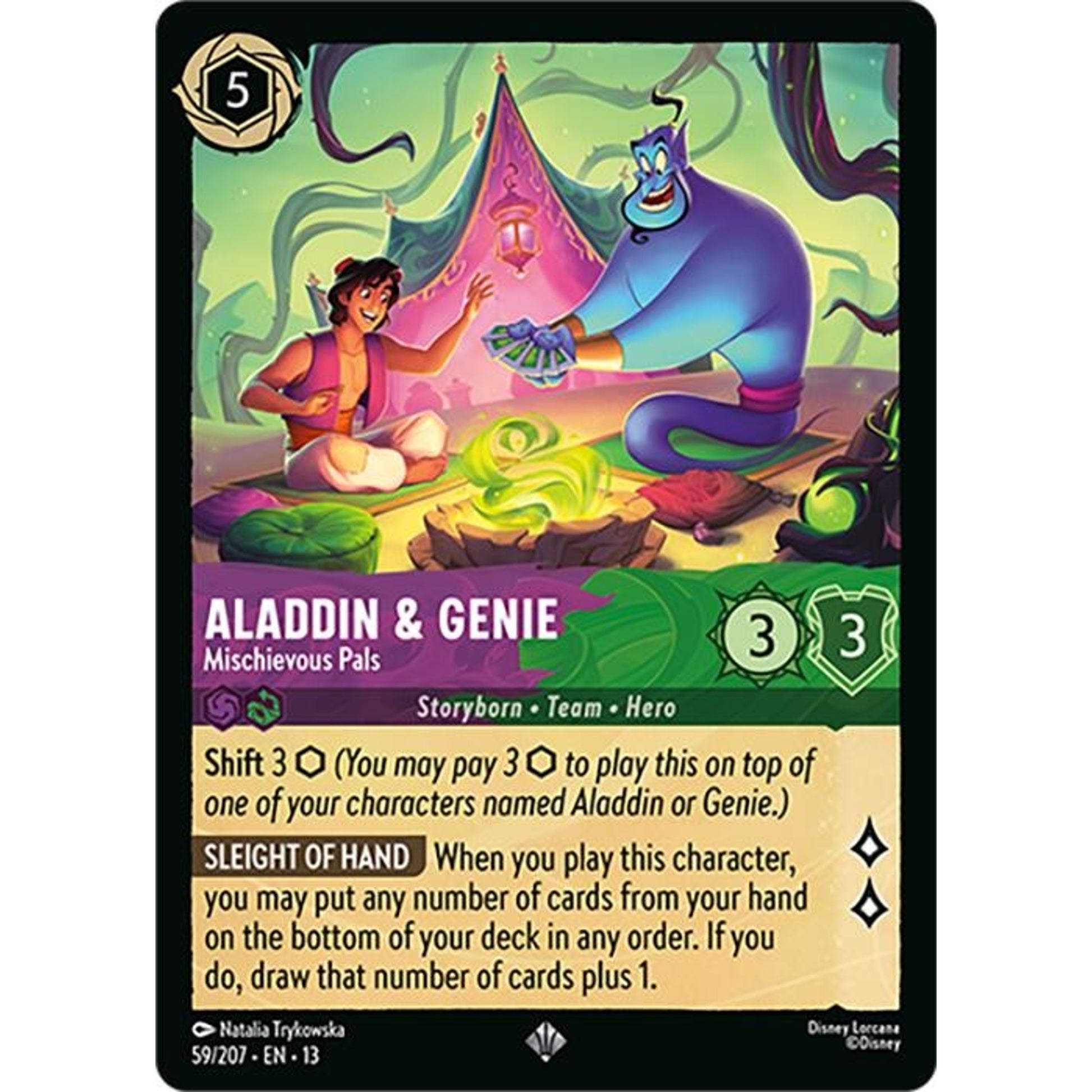 Image for Aladdin & Genie - Mischievous Pals (59/207) (13) - Disney Lorcana