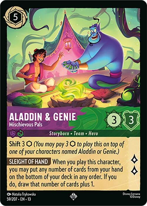 Image for Aladdin & Genie - Mischievous Pals (59/207) (13) - Disney Lorcana