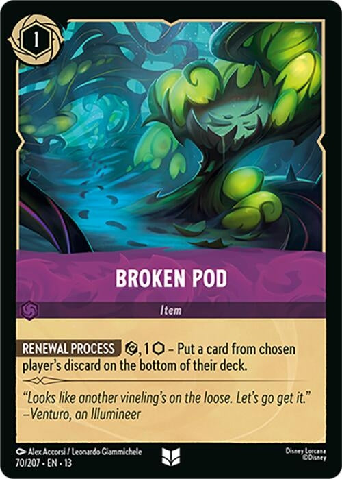 Image for Broken Pod (70/207) (13) - Disney Lorcana