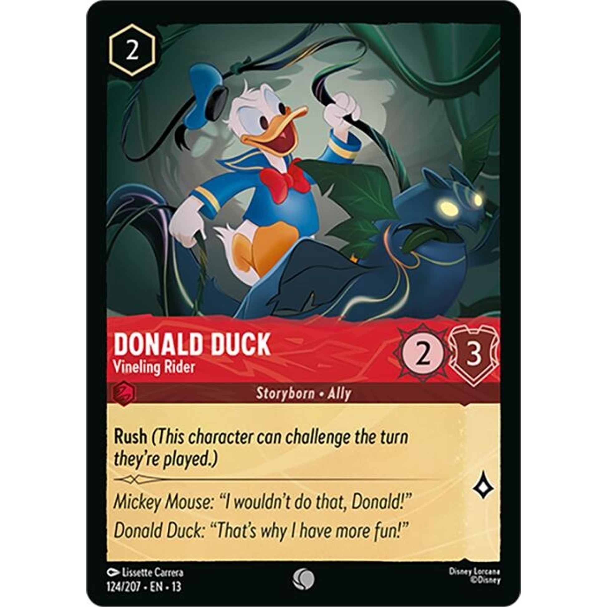 Image for Donald Duck - Vineling Rider (124/207) (13) - Disney Lorcana