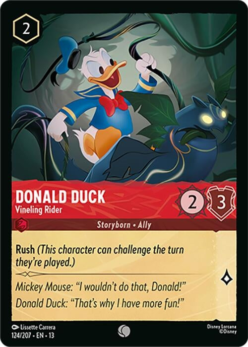 Image for Donald Duck - Vineling Rider (124/207) (13) - Disney Lorcana