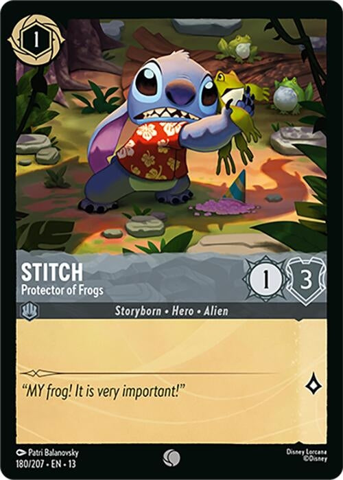 Image for Stitch - Protector of Frogs (180/207) (13) - Disney Lorcana