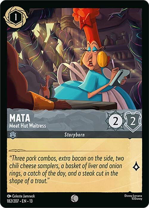 Image for Mata - Meat Hut Waitress (182/207) (13) - Disney Lorcana