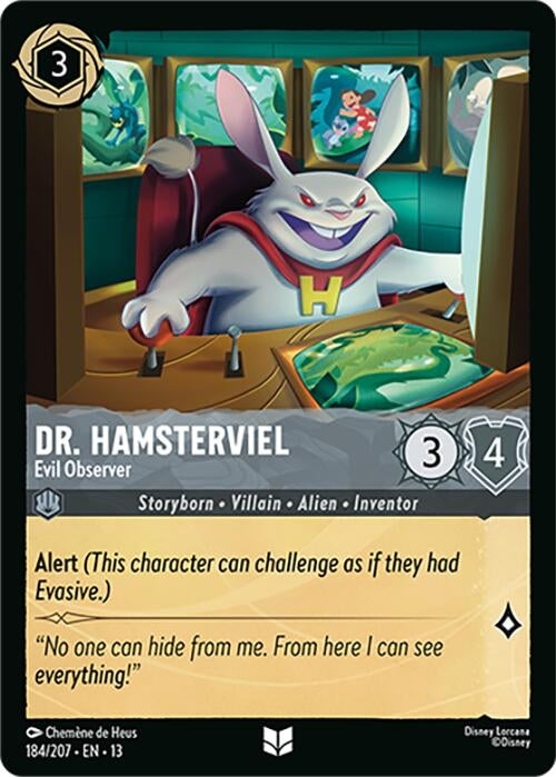 Image for Dr. Hamsterviel - Evil Observer (184/207) (13) - Disney Lorcana