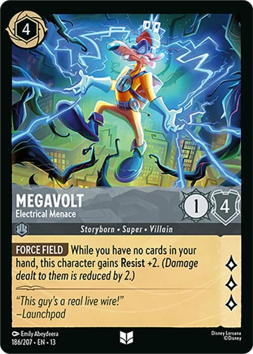 Image for Megavolt - Electrical Menace (186/207) (13) - Disney Lorcana