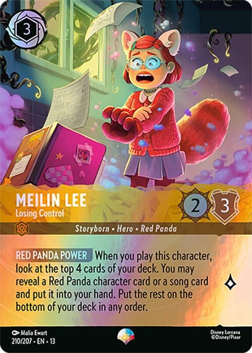 Image for Meilin Lee - Losing Control (Epic) (210/207) (13) - Disney Lorcana