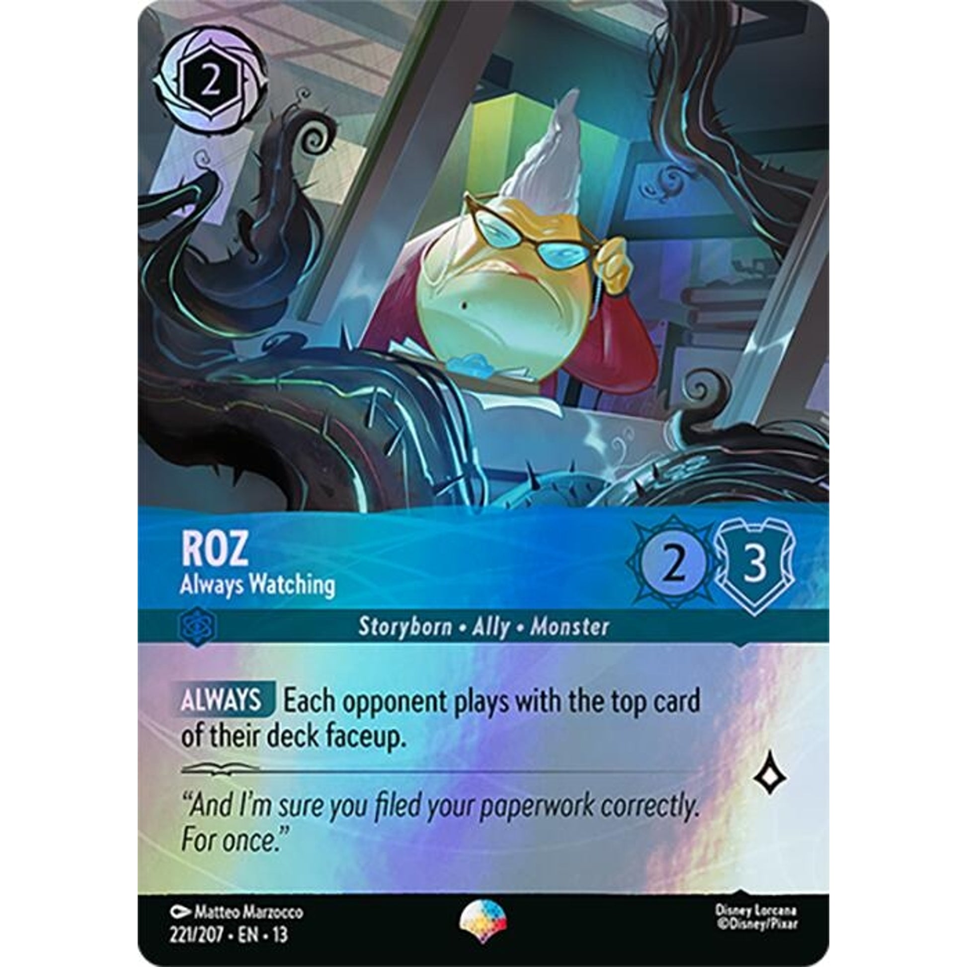 Image for Roz - Always Watching (Epic) (221/207) (13) - Disney Lorcana