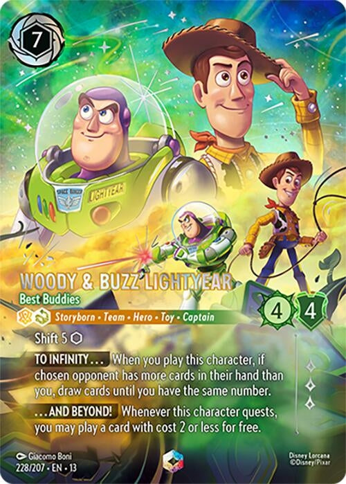 Image for Woody & Buzz Lightyear - Best Buddies (Enchanted) (228/207) (13) - Disney Lorcana