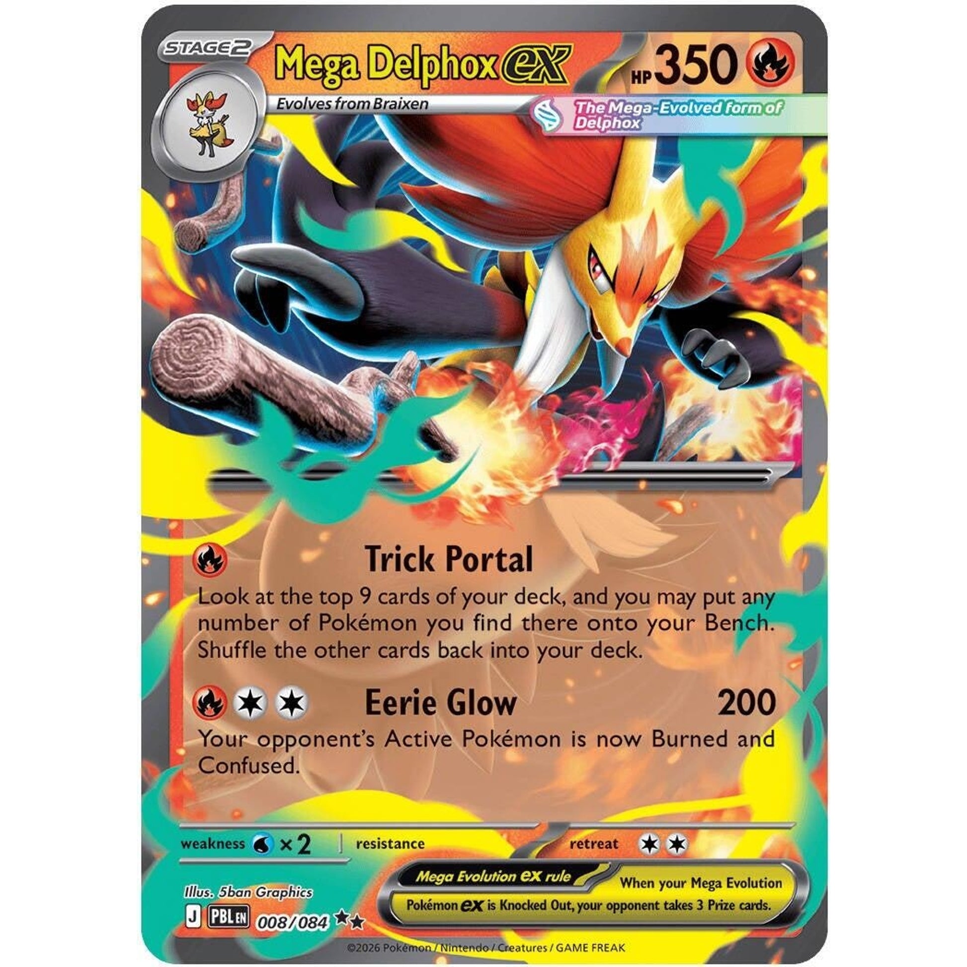 Image for Mega Delphox ex (008/084) (ME05) - Pokemon