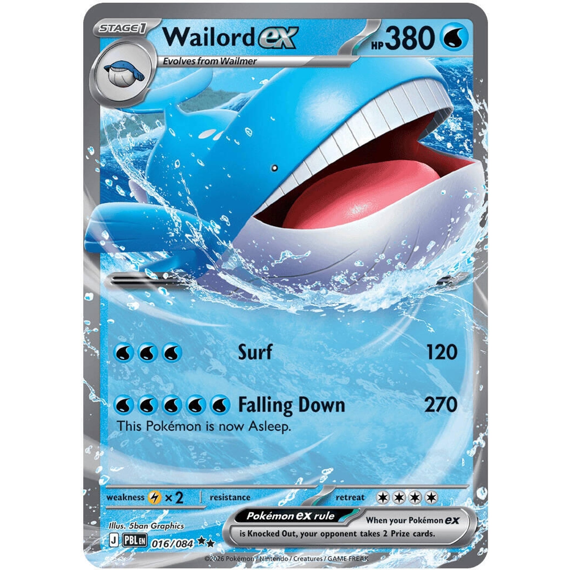 Image for Wailord ex (016/084) (ME05) - Pokemon
