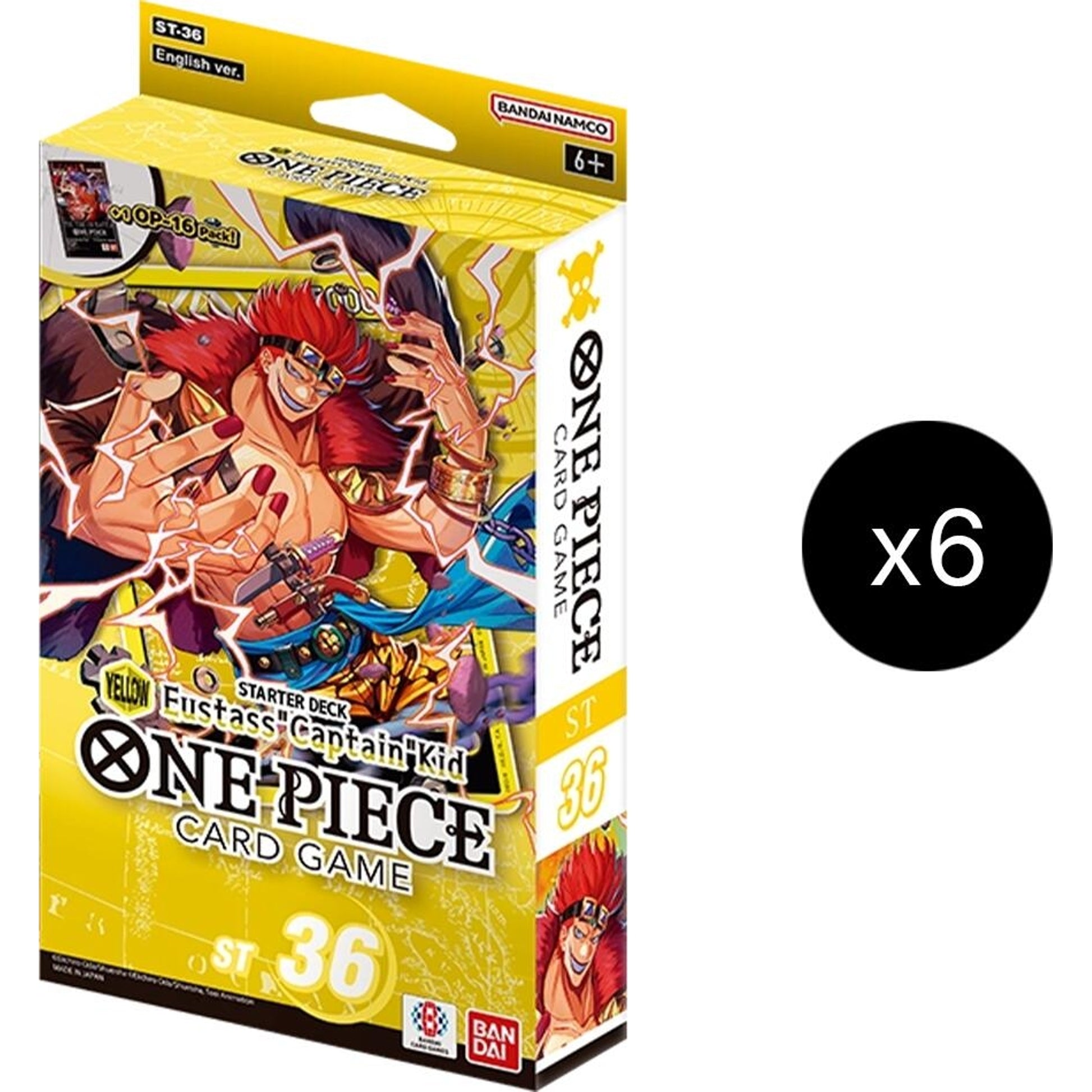 Image for Starter Deck 36: YELLOW Eustass”Captain”Kid Display - One Piece Card Game