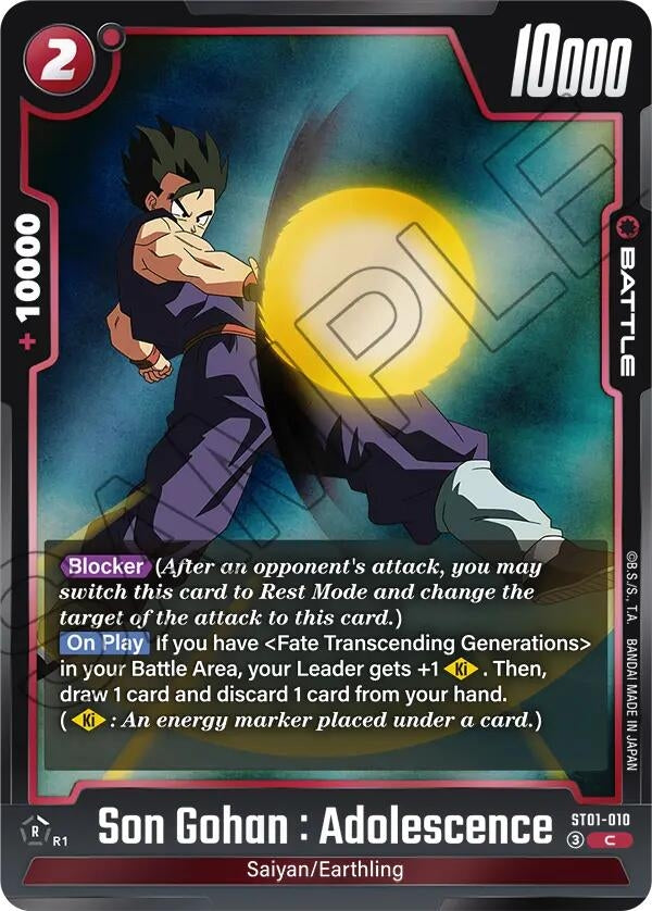 Image for Son Gohan : Adolescence - ST01-010 (ST01-010) (ST01) - Dragon Ball Super: Fusion World