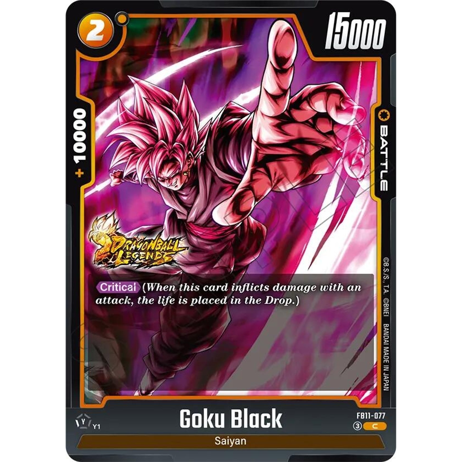 Image for Goku Black - FB11-077 (FB11-077) (FB11) - Dragon Ball Super: Fusion World