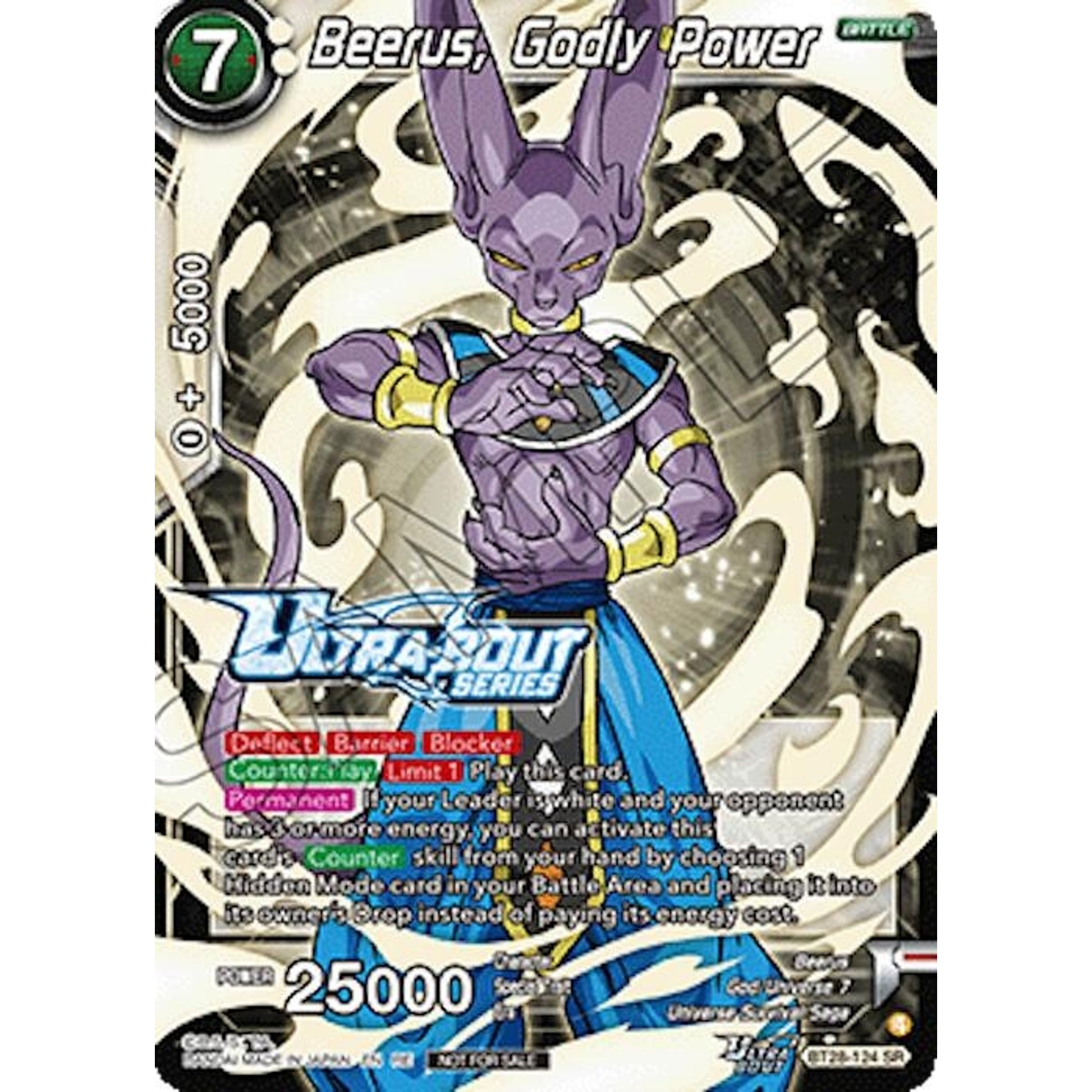 Image for Beerus, Godly Power (Event Pack 19) (BT28-124) (TPR) - Dragon Ball Super: Masters