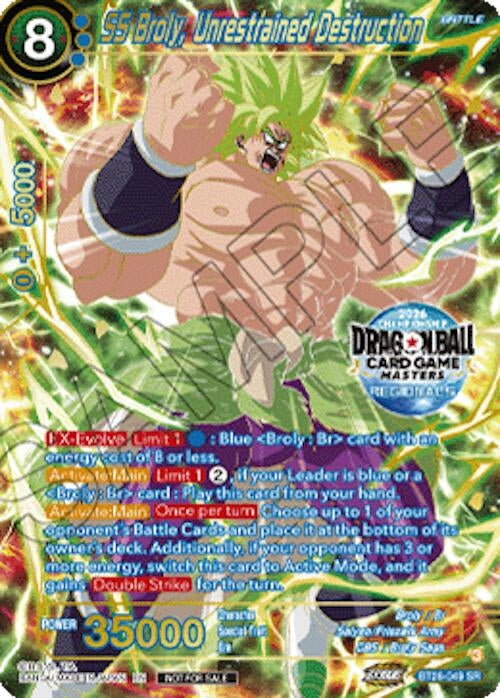 Image for SS Broly, Unrestrained Destruction (2026 Championship Regionals) (BT26-049) (TPR) - Dragon Ball Super: Masters