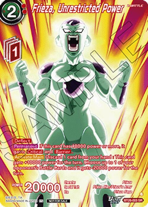 Image for Frieza, Unrestricted Power (Premium Alt-Art Set 2026 Vol.2) (BT28-003) (TPR) - Dragon Ball Super: Masters