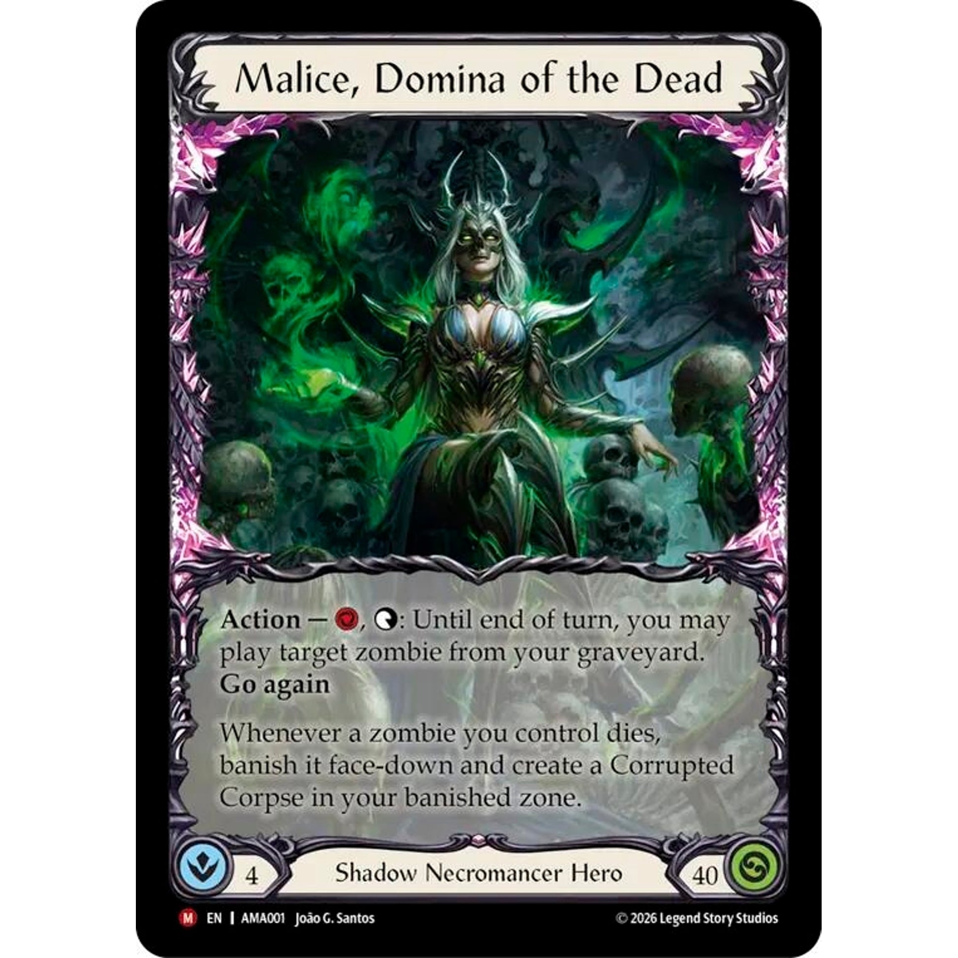 Image for Malice, Domina of the Dead (AMA001) (AMA) - Flesh and Blood TCG