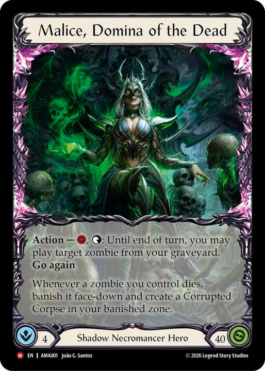 Image for Malice, Domina of the Dead (AMA001) (AMA) - Flesh and Blood TCG