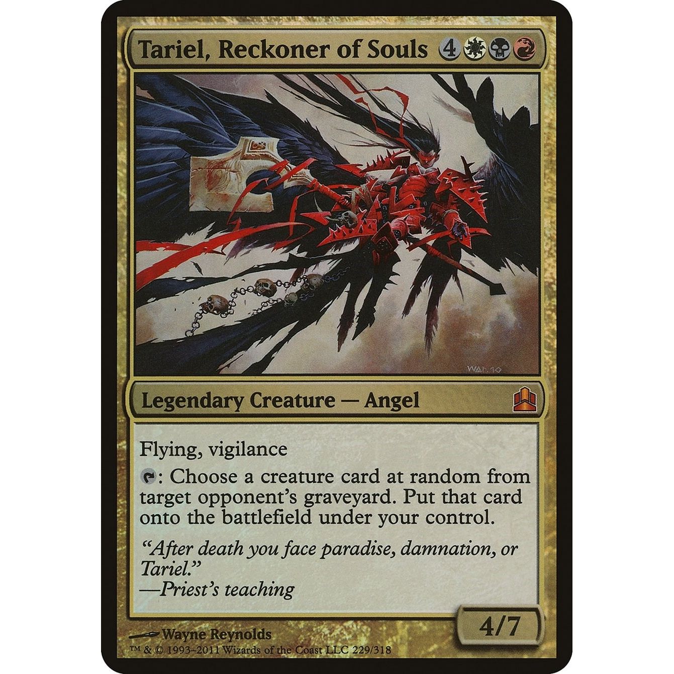 Image for Tariel, Reckoner of Souls (Commander) (229) (OVER) - Magic: The Gathering
