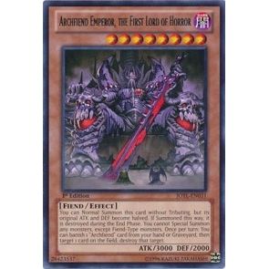 Image for Archfiend Emperor, the First Lord of Horror (JOTL-EN031) (JOTL) - YuGiOh