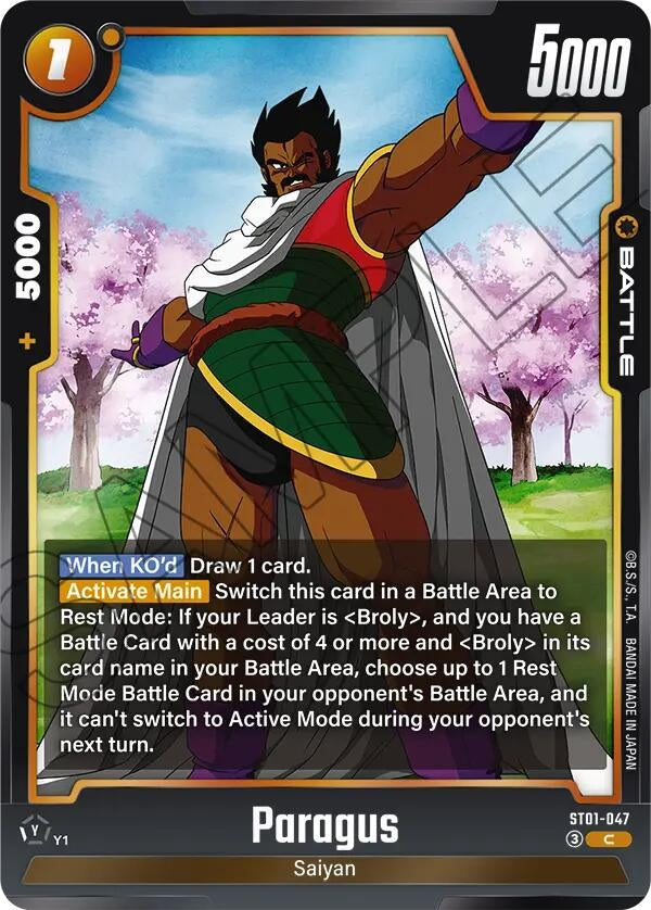 Image for Paragus (ST01-047) (ST01) - Dragon Ball Super: Fusion World