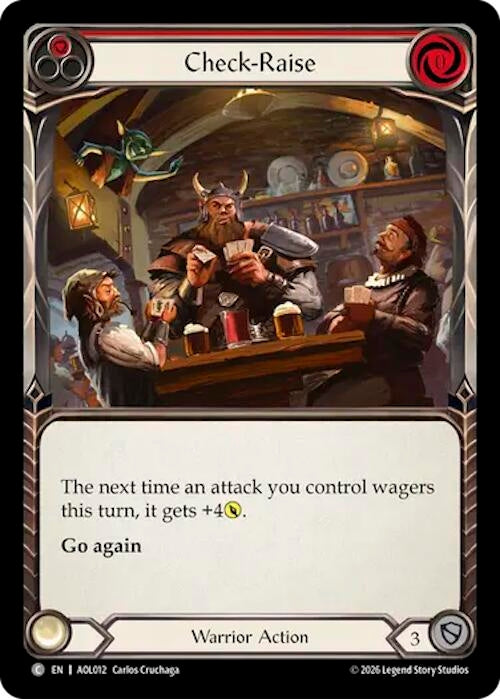 Image for Check-Raise (Red) (AOL012) (AOL) - Flesh and Blood TCG