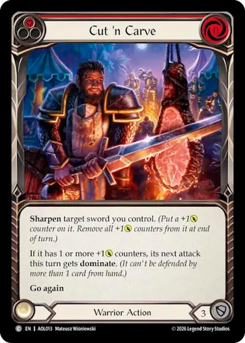 Image for Cut 'n Carve (Red) (AOL013) (AOL) - Flesh and Blood TCG