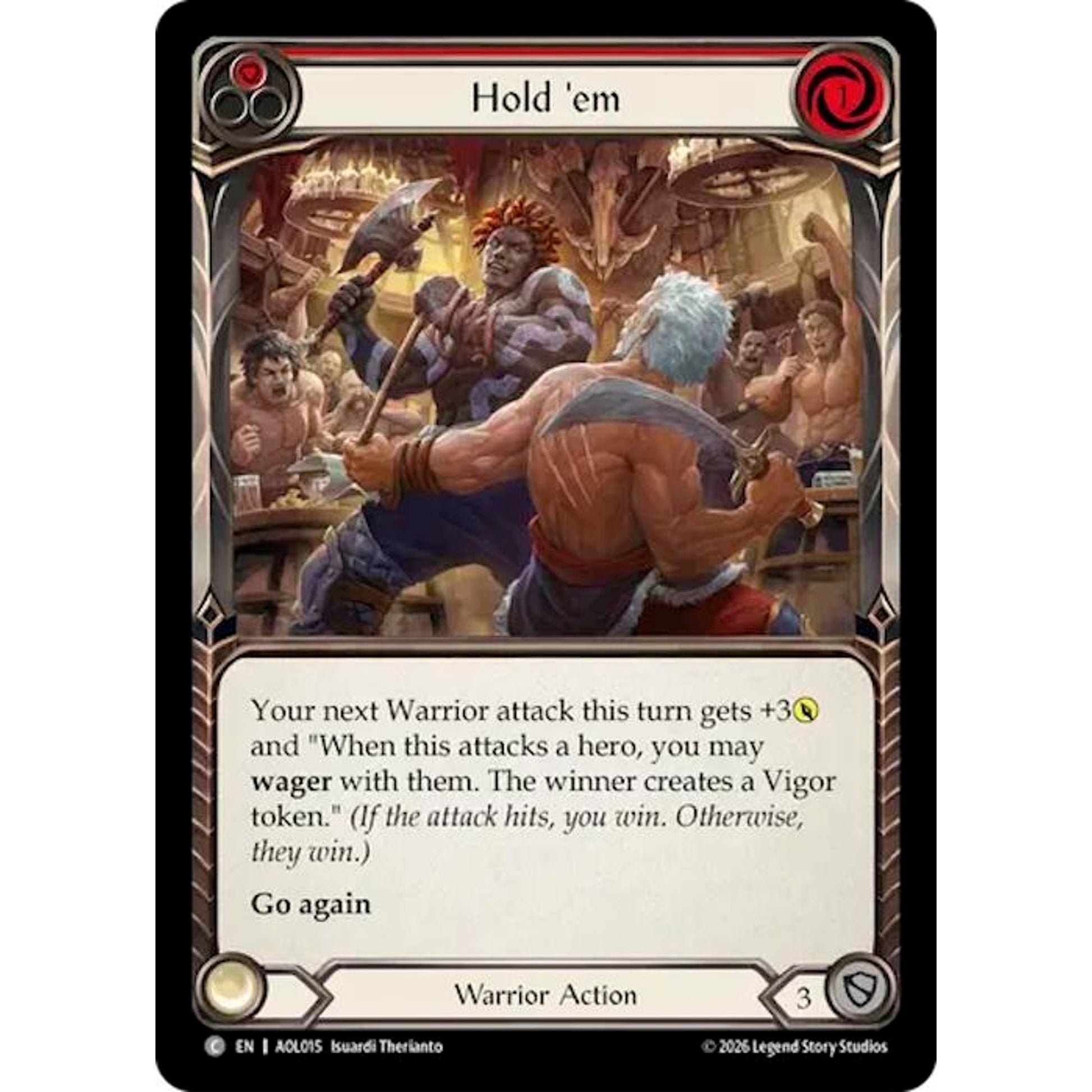 Image for Hold 'em (Red) (AOL015) (AOL) - Flesh and Blood TCG