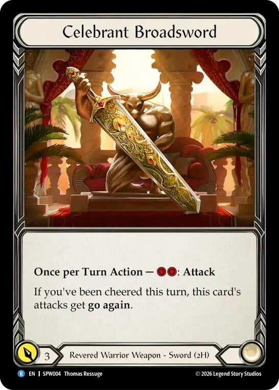 Image for Celebrant Broadsword (SPW004) (SPW) - Flesh and Blood TCG